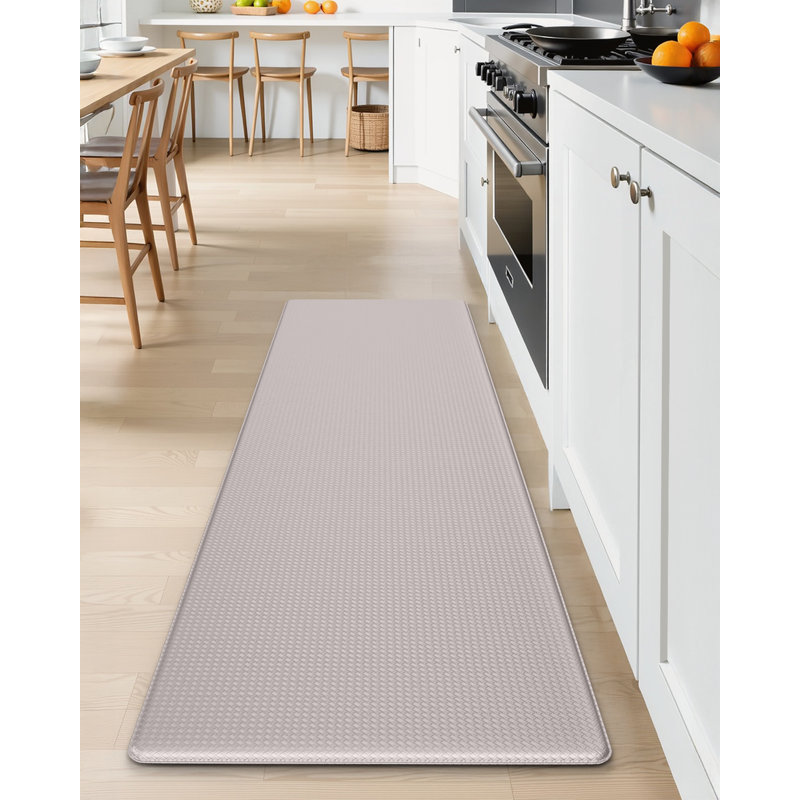 Tapis de cuisine antidérapant et antidérapant, Ivoire ivoire, Rectangle 17 po x 59 po