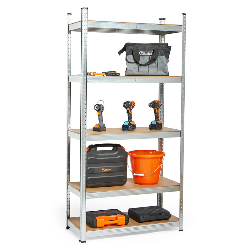 90cm W Steel Height -Adjustable Shelving Unit