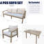60cm Wide U-Shaped Patio Sofa with Cushions