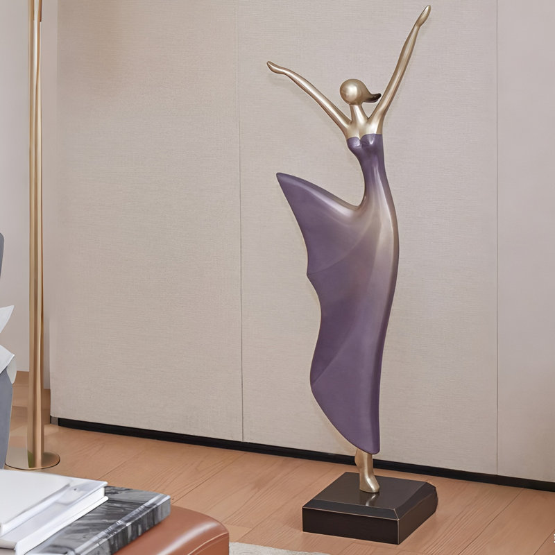 32.28"Polyester resin purple human-shaped art piece