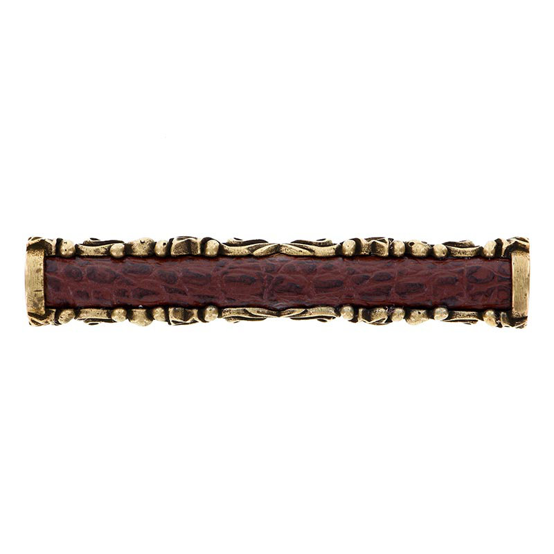 Liscio Bar / Handle Pull, Brown, Antique Brass