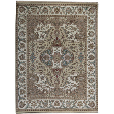 Modn Mughal One-of-a-Kind 9'1" X 12' Wool Area Rug in Brown
