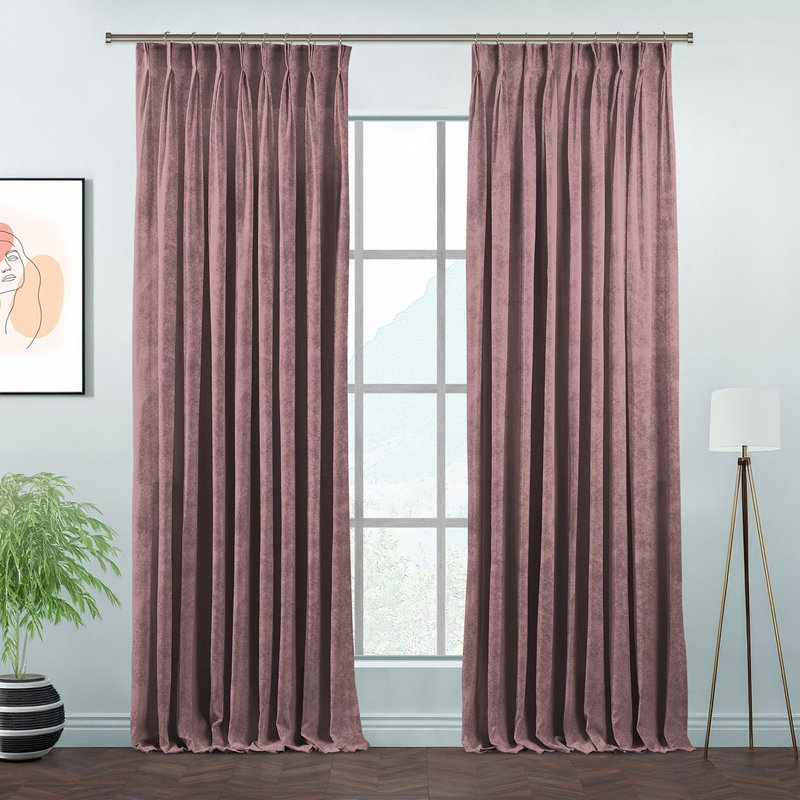 Room Darkening Single Curtain Panel, Brown, 190" W x 200" L