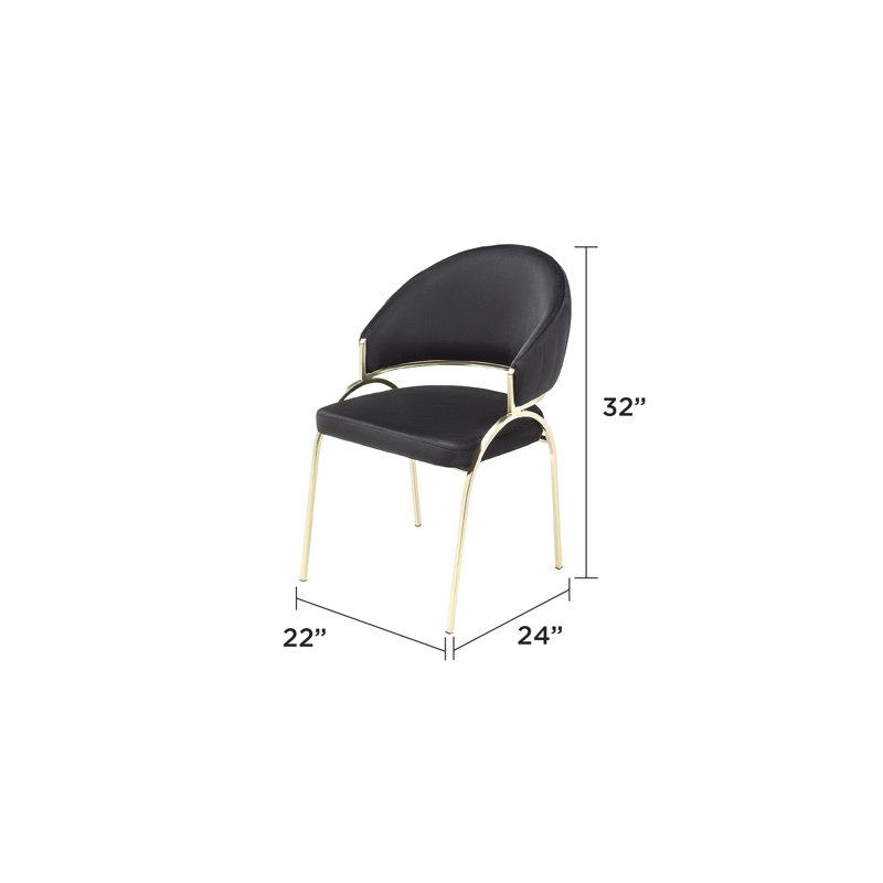 Chaise avec pieds Tehésha, Doré, Noir, noir, noir, noir