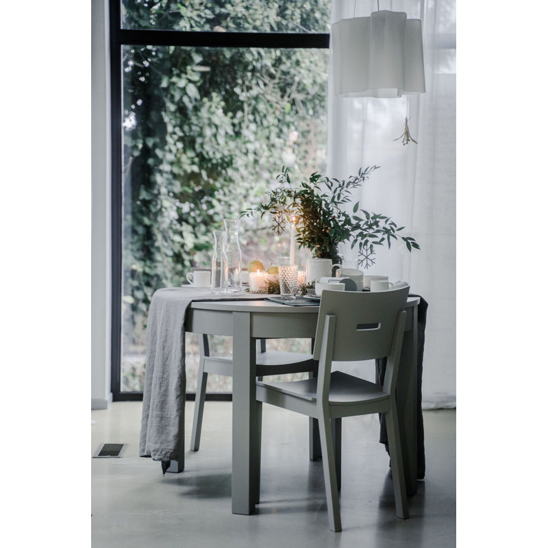 Shinde Round 210Cm L x 110 Cm W Dining Table, Grey
