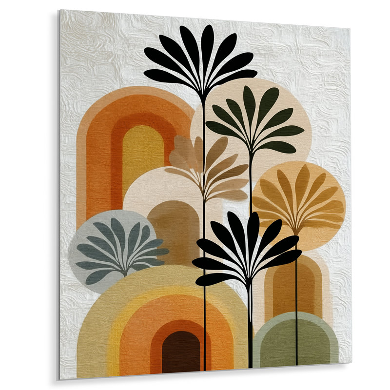 Inesis - Abstract Boho Metal Decor, Bohemian Metal Print, 12" W x 20" H