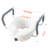 Raised Toilet Seat, 5" Height Raised, 350 Lbs Weight Capacity, For Round And Elongated Toilet, Twist Lock Installation,19.1" - 21.7" Adjustable Width, For Elderly, Handicap, Patient, Pregnant, M