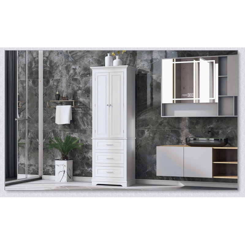 Grande armoire de rangement avec trois tiroirs pour salle de bain / bureau