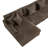 4 - Piece Upholstered Light Brown Faux Rabbit Fur Flannel Modular Sectional Sofa with Armrests & Throw Pillows-771364072