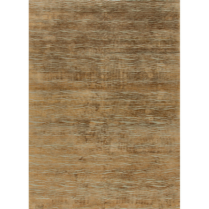 Modern Tibet Hand Knotted Abstract Area Rug, Rectangle 6' x 9'