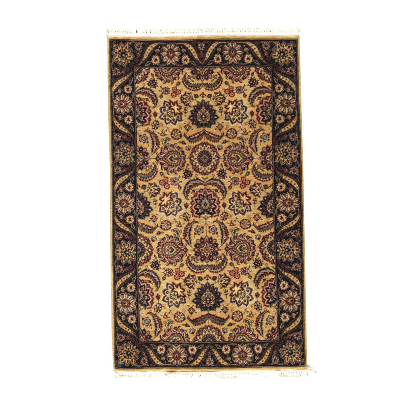 Tapis brun et crème de haute qualité noué à la main Ziegler