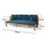 Lit de jour Long Beach avec éléments rustiques, bois, lit de jour Water-Fabrics, bois manufacturé et couches