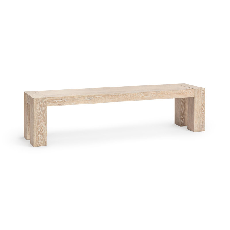 Banc de salle à manger en chêne Elise, Aged Cream
