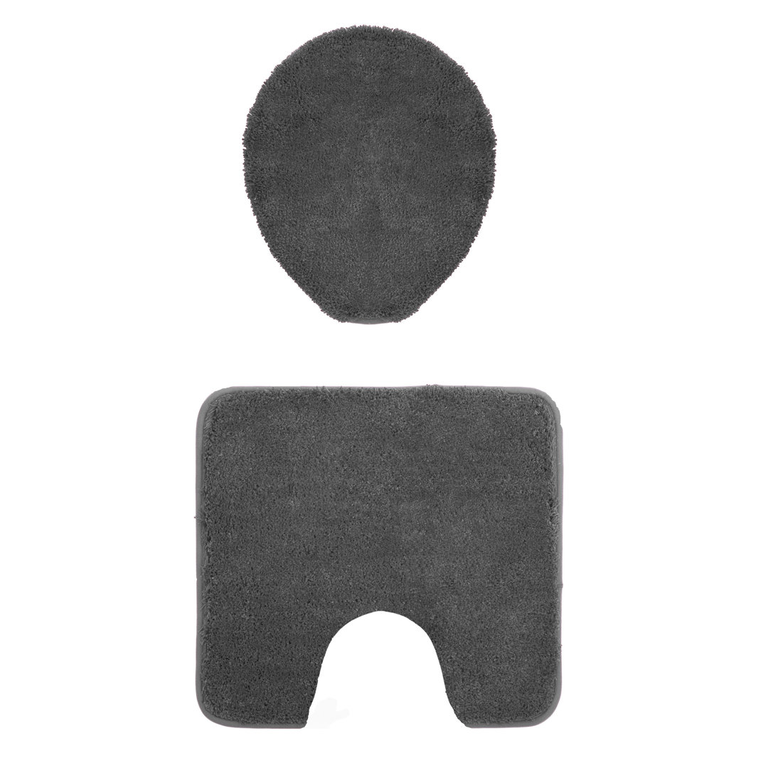 Wayfair Basics Badematten-Set Farbe: Anthrazit