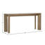 Marva 68" Wide Pine Wood Console Table w/ Glass Top, Light Warm Wash