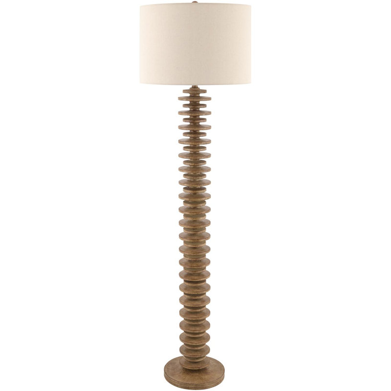 Lampe sur pied Eliseo, Tanné, Brun