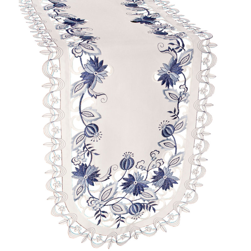 Chemin de table Sherika Delft, 34 po x 15 po