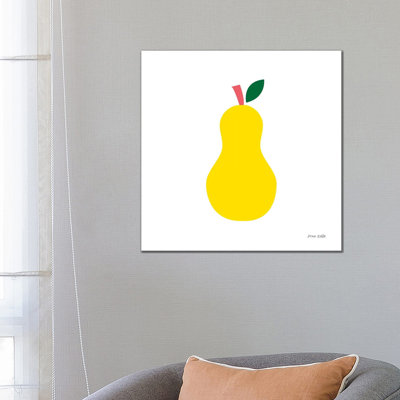 Yellow Pear by Ann Kelle - Wrapped Canvas Print