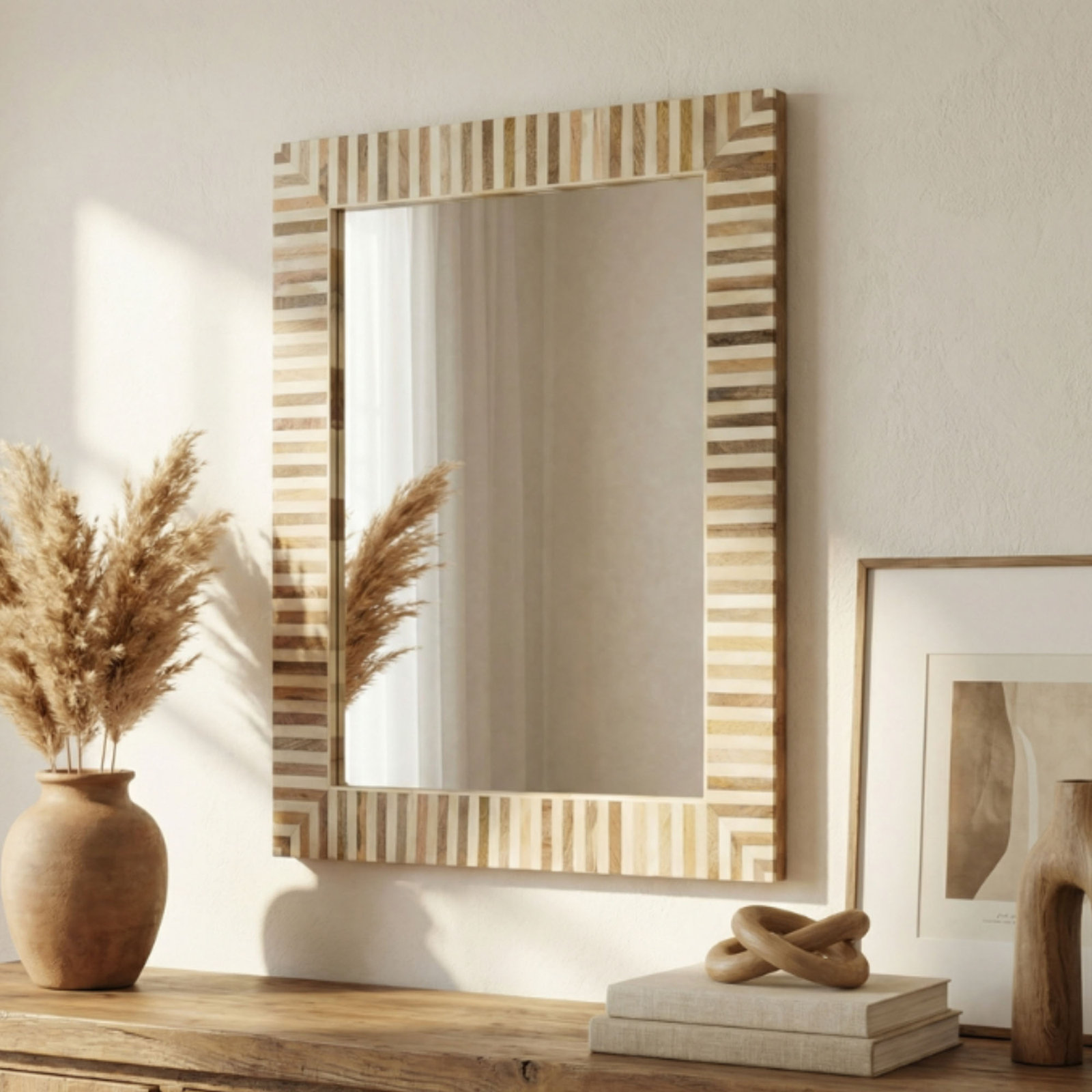 Demson 24" Accent Mirror, Tan