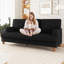220cm Corduroy Sofa with 3 Seats, No Tool Assembly,Solid Wood Frame and Solid Wood Legs-2139266996