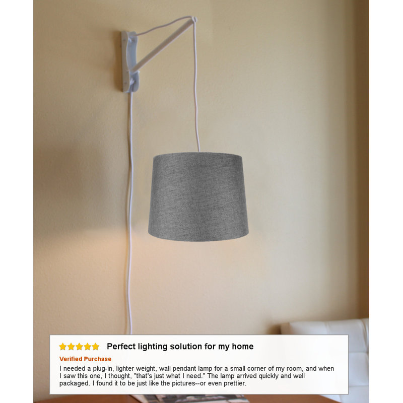 Cockburn Plug-in Armed Sconce, Gray
