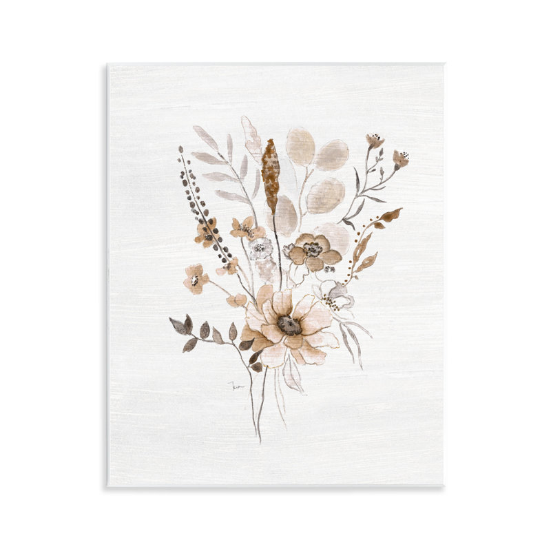 "Subtle Flower Bundle Sprigs", art mural, par Janet Tava
