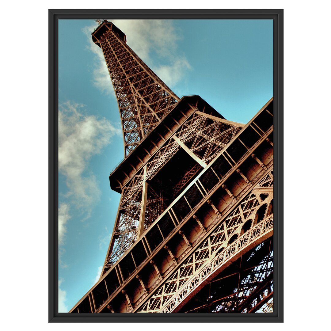 Gerahmter Fotodruck Gigantic Eiffel Tower in Paris