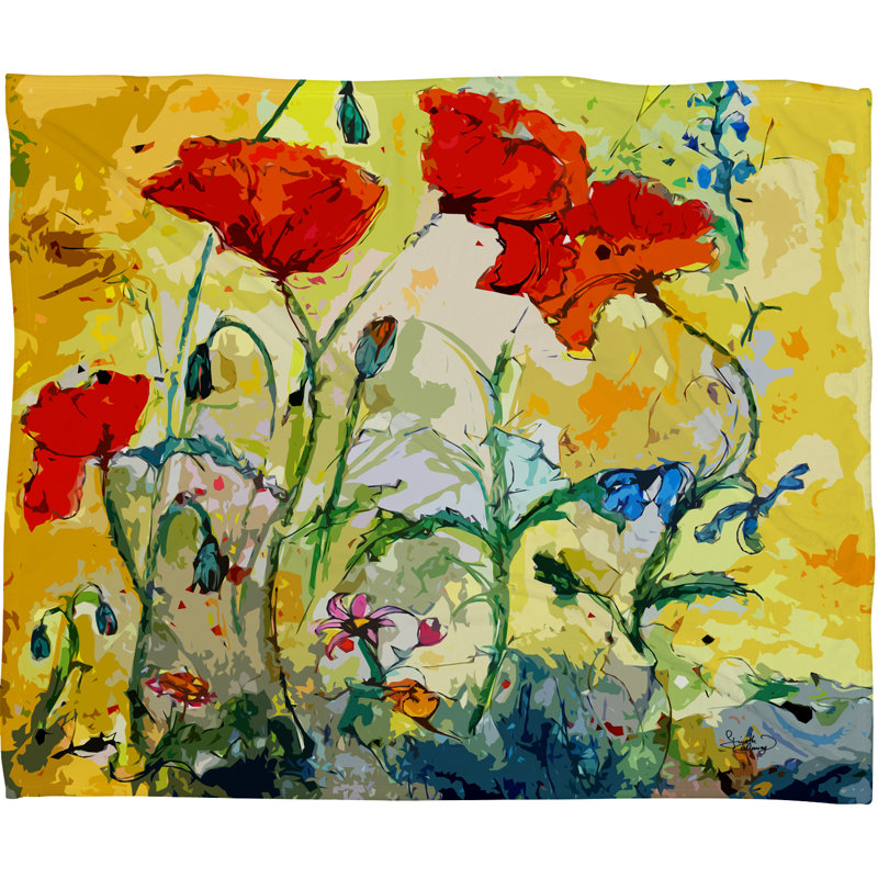 Ginette Fine Art Hand Woven Throw Blanket, Small