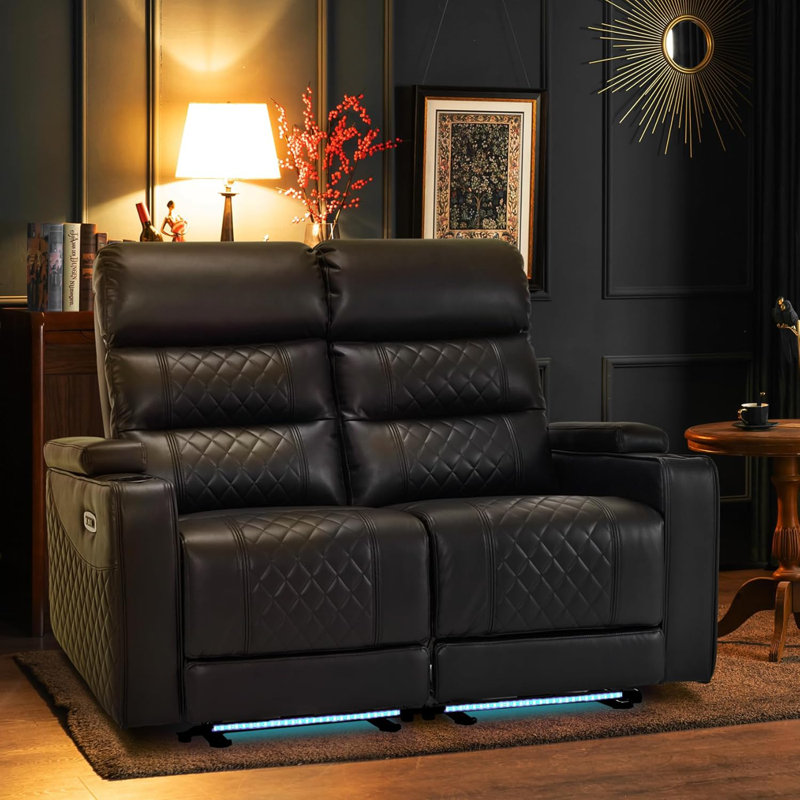 Canapé inclinable électrique avec repose-tête réglable, siège de cinéma maison, Noir