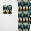 Motif à chevrons glam bleu et doré - rideau en velours glam - obscurcissant - 1 panneau-107561435