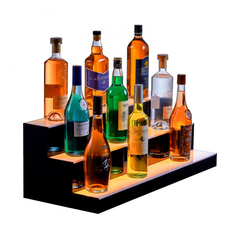 Tablette de bar à boissons alcoolisées à DEL avec contrôle des radiofréquences et des applications 30 po en 3 étapes