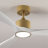 52 Inch 3 Rod Solid Wood Ceiling Fan With Light Kit Dimmable LED, DC 6 Speed ,Remote Control Ceiling Fan  for Patio Living Room, Bedroom, Office,Indoor.(GOLD +WHITE)-129418042-129418043
