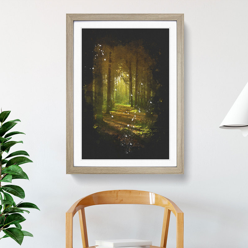 Sunlight Forest Vol.7 Paint Splash - Picture Frame Graphic Art, 48cm H x 36cm W x 2cm D, Oak