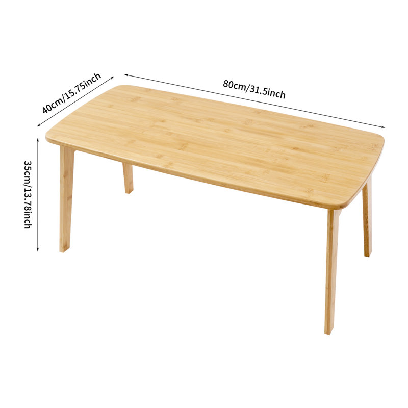 Folding Floor Table, Foldable Low Coffee Table, Portable Coffee Table For Sitting On The Floor(31.5*15.75*13.78In)