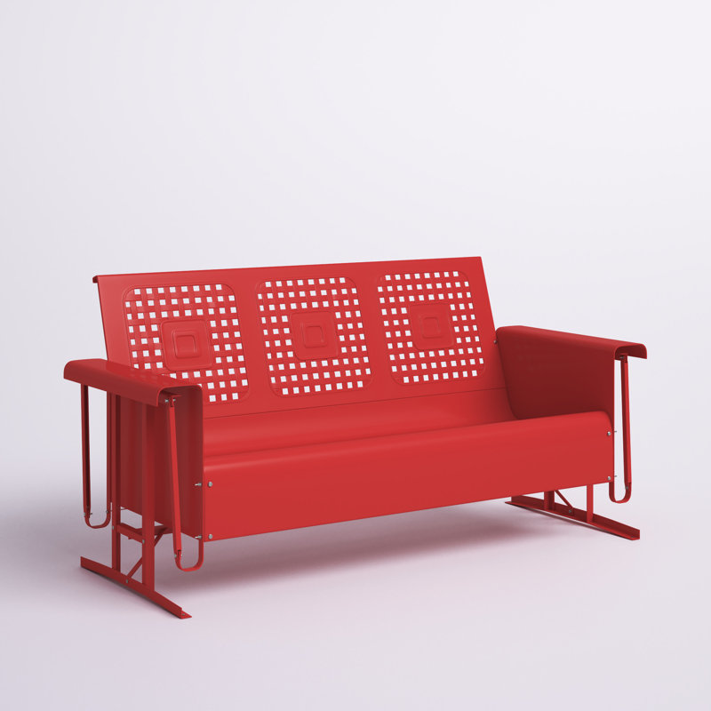 Banc en métal Gaume, Rouge