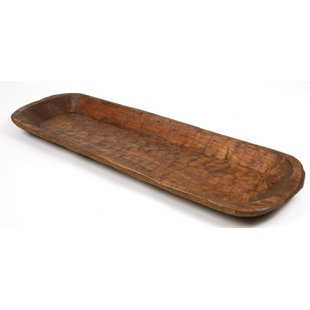 Bol décoratif ovale en bois massif 3 "Ladue 