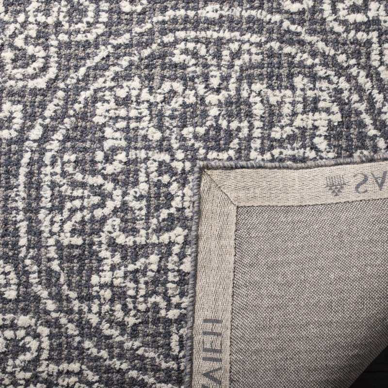 Tapis en laine touffeté à la main Sulema, Rond 6 pi