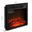 Foyer électrique 18 po, puissance de chauffage de 1400 W, flamme réaliste, verre trempé noir, télécommande, chauffage de foyer 1400 W, 4777 BTU, température réglable
