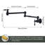 Robinet remplisseur mural à fixation au-dessus du poêle, avec bras articulé double articulé-106589950