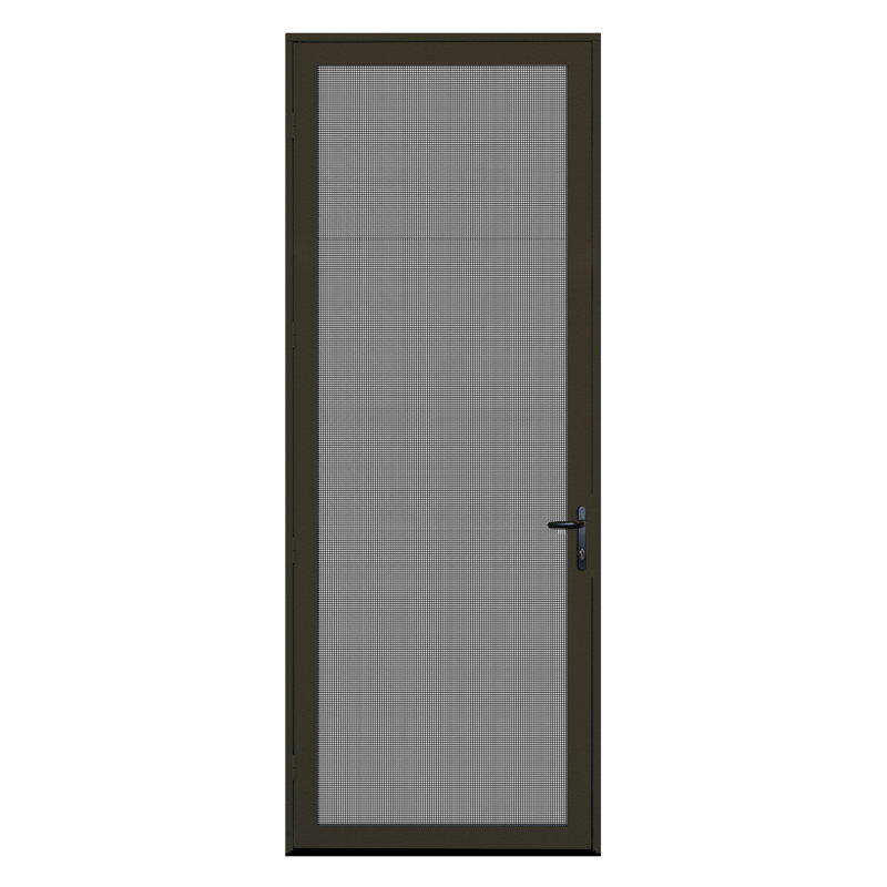 Porte moustiquaire en aluminium de sécurité ultime à une hauteur et à fixation simple 96 po Meshtec 2.1, Bronze