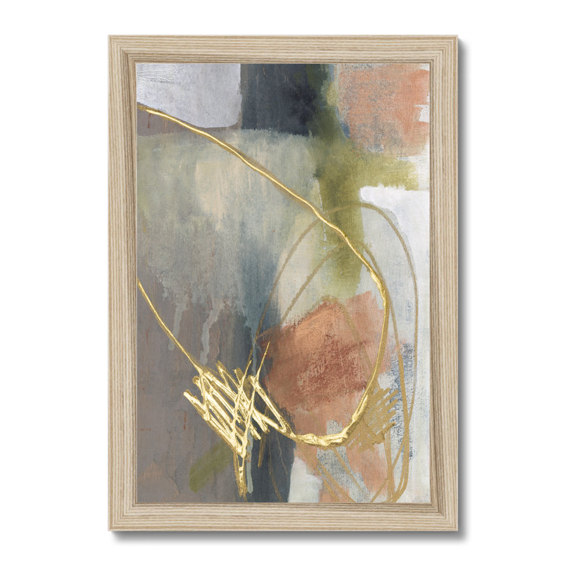 Burnished Loops II by Jennifer Goldberger - Painting, Natural Wood Framed Paper Print, 80cm H x 55cm W
