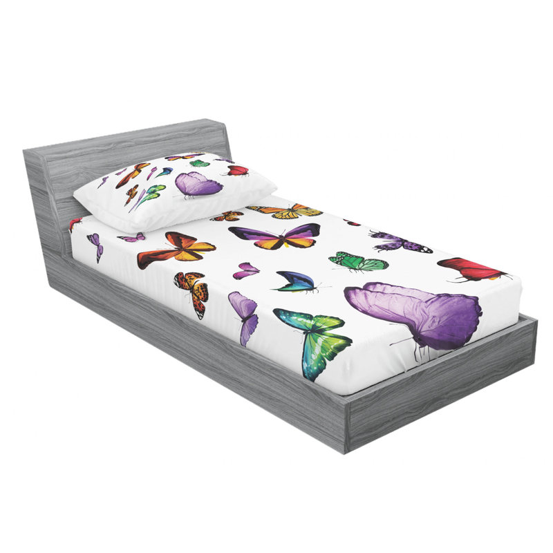Microfiber Sheet Set, Twin Sheet Set with Fitted Sheet