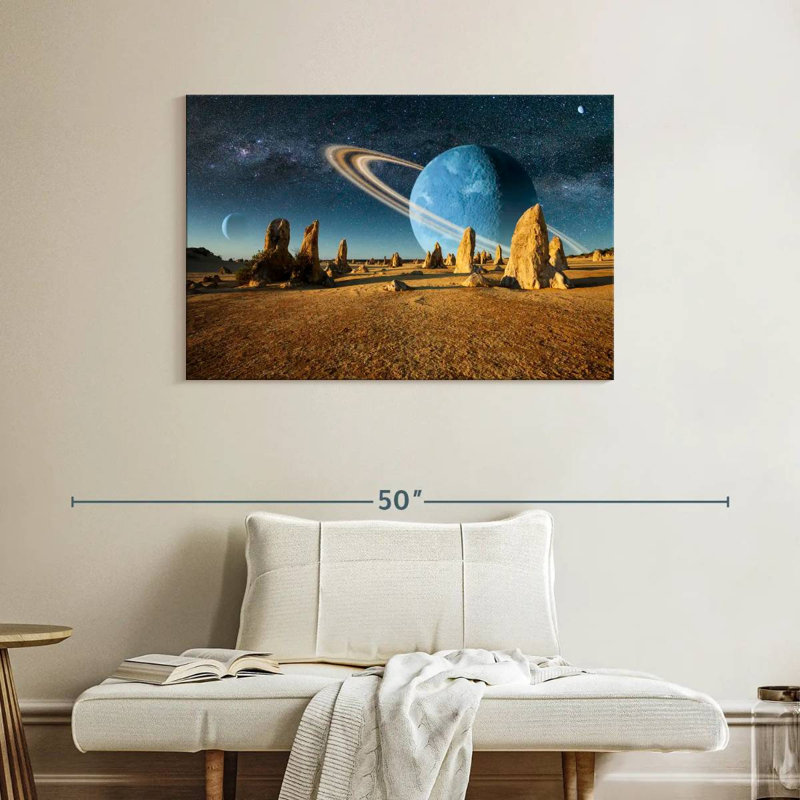 Oberle Barren Alien Planet, 26" H x 39" W