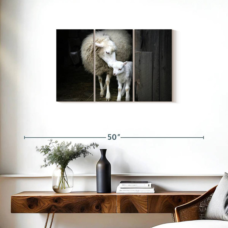 Brampt Maternal Sheep, 20" H x 33" W