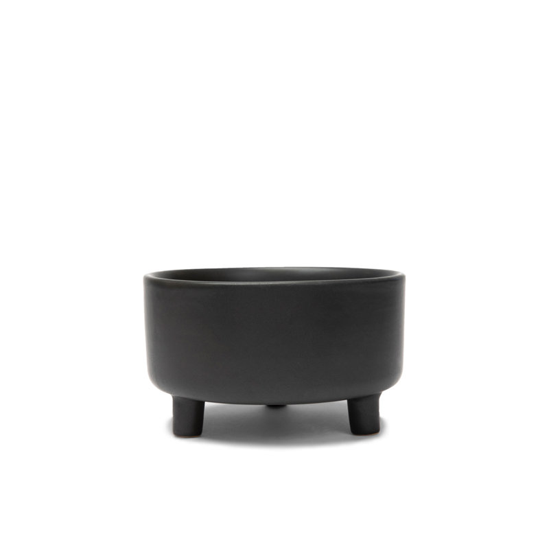 Medium Black Elevated Ceramic Pet Bowl