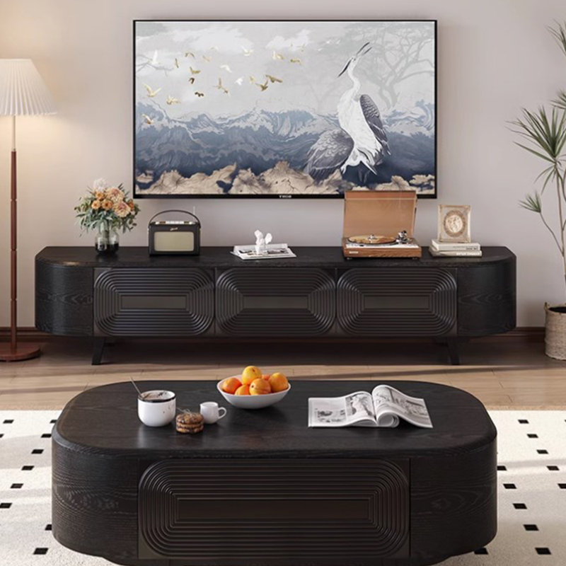 Black design sense storage TV cabinet
