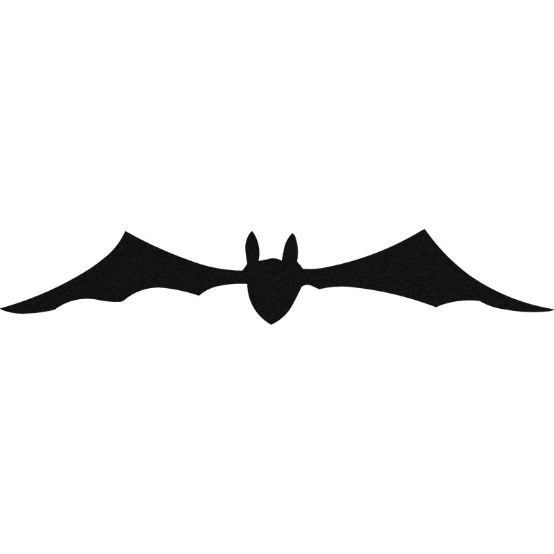 Bat Wall Décor, 3" H x 20" W x 0.06" D