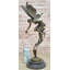 Mythique fée, scène florale, sculpture florale, statue en bronze, base en marbre, art 19 po x 7 po