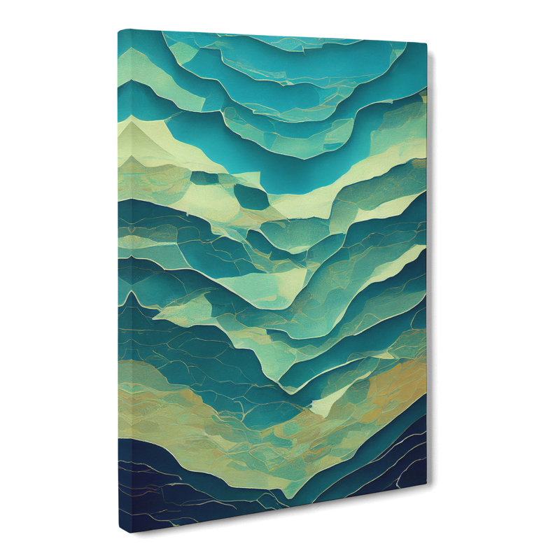 Seascape Painting Abstract Vol.4 - Wrapped Canvas, 76cm H x 50cm W x 3cm D