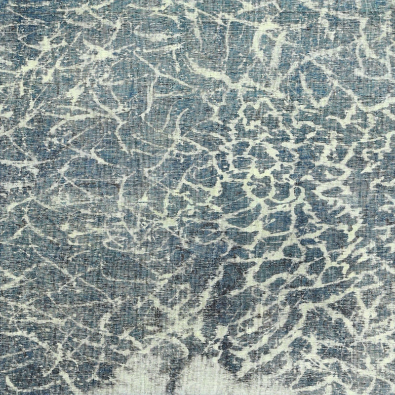 Tapis contemporain gris / blanc, Carré 6 pi